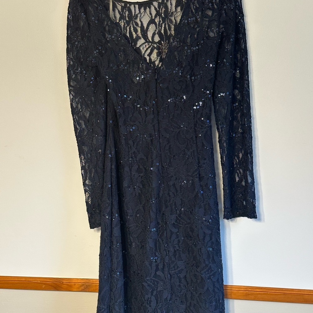 Elegant Navy Lace Dress - Mother of Bride/Groom, wedding guest, formal dress